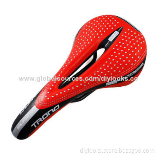 MTB Bike Race Saddle Bicycle Seat for Body Comfort (Red)